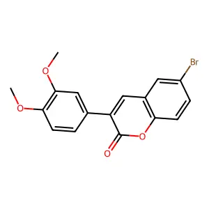 6-bromo-3-(3,4-dimethoxyphenyl)-2H-chromen-2-one structure