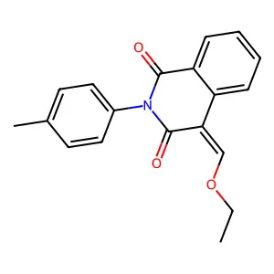 4-(ethoxymethylidene)-2-(4-methylphenyl)-1,2,3,4-tetrahydroisoquinoline-1,3-dione structure