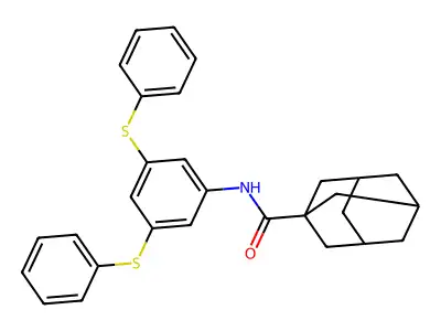 N-[3,5-bis(phenylsulfanyl)phenyl]-1-adamantanecarboxamide structure