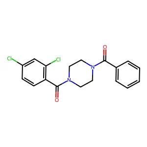 (4-Benzoyl-piperazin-1-yl)-(2,4-dichloro-phenyl)-methanone structure
