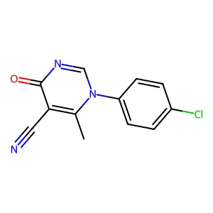 1-(4-Chlorophenyl)-6-methyl-4-oxo-1,4-dihydropyrimidine-5-carbonitrile structure