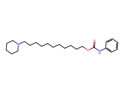 11-Piperidin-1-ylundecyl phenylcarbamate structure