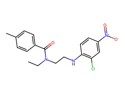 N-[2-(2-chloro-4-nitroanilino)ethyl]-N-ethyl-4-methylbenzamide structure