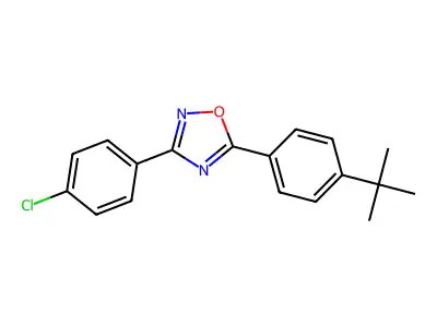 5-(4-Tert-butylphenyl)-3-(4-chlorophenyl)-1,2,4-oxadiazole structure