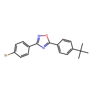 3-(4-Bromophenyl)-5-(4-tert-butylphenyl)-1,2,4-oxadiazole structure