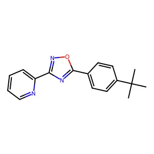 2-[5-(4-Tert-butylphenyl)-1,2,4-oxadiazol-3-yl]pyridine structure