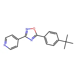 4-[5-(4-Tert-butylphenyl)-1,2,4-oxadiazol-3-yl]pyridine structure