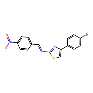 4-(4-Bromophenyl)-N-(4-nitrobenzylidene)thiazol-2-amine structure
