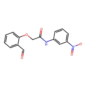 2-(2-甲酰基苯氧基)-N-(3-硝基苯基)乙酰胺 structure