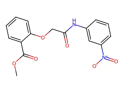 Methyl 2-(2-((3-nitrophenyl)amino)-2-oxoethoxy)benzoate structure
