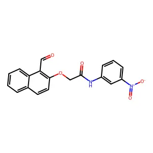 2-((1-Formylnaphthalen-2-yl)oxy)-N-(3-nitrophenyl)acetamide structure