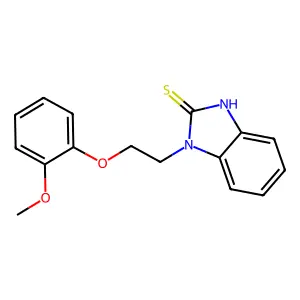 3-[2-(2-methoxyphenoxy)ethyl]-1H-benzimidazole-2-thione structure