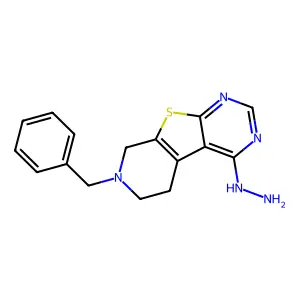 7-Benzyl-4-hydrazinyl-5,6,7,8-tetrahydropyrido[4',3':4,5]thieno[2,3-d]pyrimidine structure