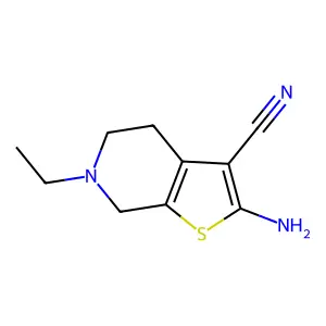 2-Amino-6-ethyl-4,5,6,7-tetrahydrothieno[2,3-c]pyridine-3-carbonitrile structure