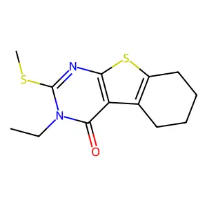 3-Ethyl-2-methylsulfanyl-5,6,7,8-tetrahydro-[1]benzothiolo[2,3-d]pyrimidin-4-one structure