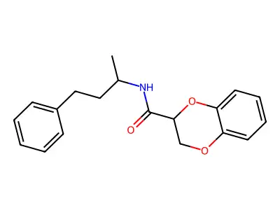 N-(4-phenylbutan-2-yl)-2,3-dihydro-1,4-benzodioxine-3-carboxamide structure