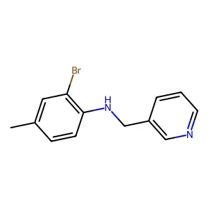 2-bromo-4-methyl-N-(pyridin-3-ylmethyl)aniline structure