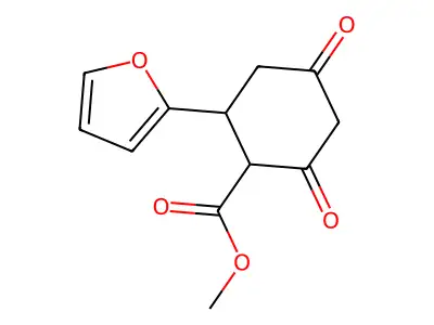 Methyl 2-(furan-2-yl)-4,6-dioxocyclohexane-1-carboxylate structure