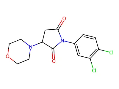 1-(3,4-Dichlorophenyl)-3-morpholin-4-ylazolidine-2,5-dione structure