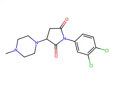 1-(3,4-Dichlorophenyl)-3-(4-methylpiperazin-1-yl)pyrrolidine-2,5-dione structure