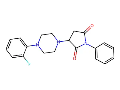 3-[4-(2-Fluorophenyl)piperazin-1-yl]-1-phenylpyrrolidine-2,5-dione structure