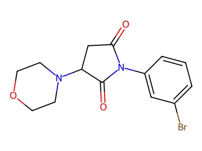 1-(3-Bromophenyl)-3-morpholin-4-ylpyrrolidine-2,5-dione structure