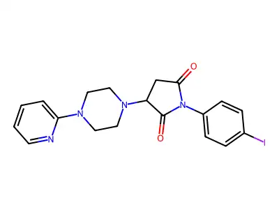 1-(4-Iodophenyl)-3-(4-pyridin-2-ylpiperazin-1-yl)pyrrolidine-2,5-dione structure