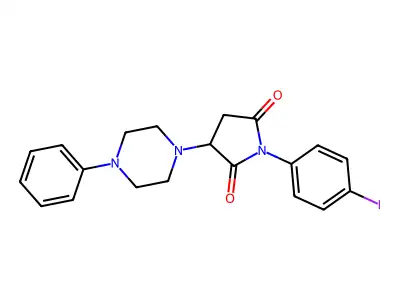 1-(4-Iodophenyl)-3-(4-phenylpiperazin-1-yl)pyrrolidine-2,5-dione structure