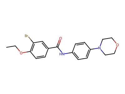 3-bromo-4-ethoxy-N-(4-morpholin-4-ylphenyl)benzamide structure