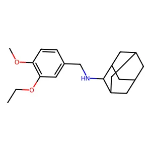 N-[(3-ethoxy-4-methoxyphenyl)methyl]adamantan-2-amine structure