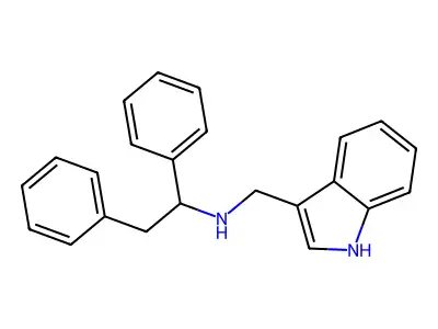 N-(1,2-Diphenylethyl)-1H-indole-3-methanamine structure