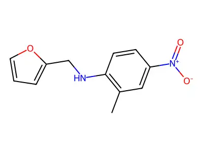 N-(furan-2-ylmethyl)-2-methyl-4-nitroaniline structure