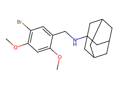 N-(5-bromo-2,4-dimethoxybenzyl)-1-adamantanamine structure