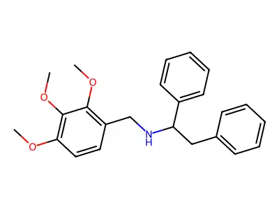1,2-diphenyl-N-[(2,3,4-trimethoxyphenyl)methyl]ethanamine structure