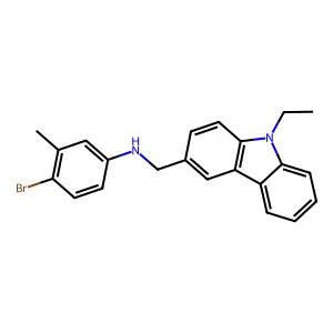 4-bromo-N-[(9-ethylcarbazol-3-yl)methyl]-3-methylaniline structure