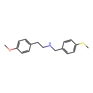 [2-(4-Methoxy-phenyl)-ethyl]-(4-methylsulfanyl-benzyl)-amine structure