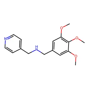 Pyridin-4-ylmethyl-(3,4,5-trimethoxy-benzyl)-amine structure