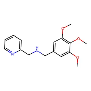 (Pyridin-2-ylmethyl)(3,4,5-trimethoxybenzyl)amine structure