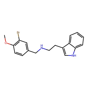 N-[(3-bromo-4-methoxyphenyl)methyl]-2-(1H-indol-3-yl)ethanamine structure