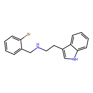 N-[(2-bromophenyl)methyl]-2-(1H-indol-3-yl)ethanamine structure