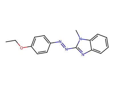 (4-Ethoxyphenyl)(1-methylbenzimidazol-2-yl)diazene structure