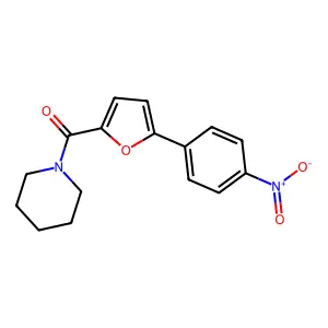[5-(4-Nitrophenyl)-2-furanyl]-(1-piperidinyl)methanone structure