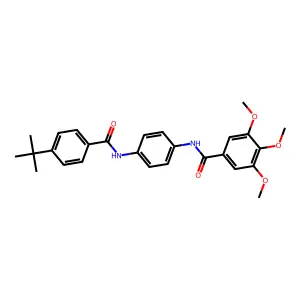 N-[4-[(4-tert-butylbenzoyl)amino]phenyl]-3,4,5-trimethoxybenzamide structure