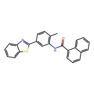 N-[5-(1,3-benzothiazol-2-yl)-2-methylphenyl]naphthalene-1-carboxamide structure