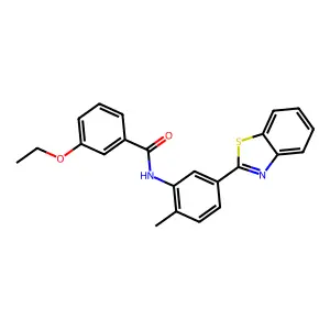 N-[5-(1,3-benzothiazol-2-yl)-2-methylphenyl]-3-ethoxybenzamide structure