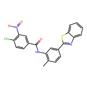 N-[5-(1,3-benzothiazol-2-yl)-2-methylphenyl]-4-chloro-3-nitrobenzamide structure