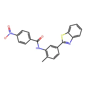 N-[5-(1,3-benzothiazol-2-yl)-2-methylphenyl]-4-nitrobenzamide structure