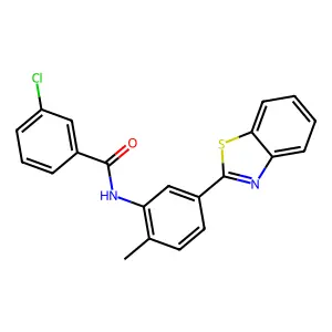 N-[5-(1,3-benzothiazol-2-yl)-2-methylphenyl]-3-chlorobenzamide structure