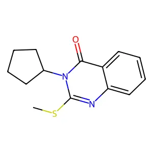 3-Cyclopentyl-2-methylsulfanylquinazolin-4-one structure