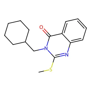 3-(cyclohexylmethyl)-2-(methylsulfanyl)-4(3H)-quinazolinone structure